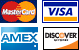 Image of mastercard, visa, discover and american express credit cards.